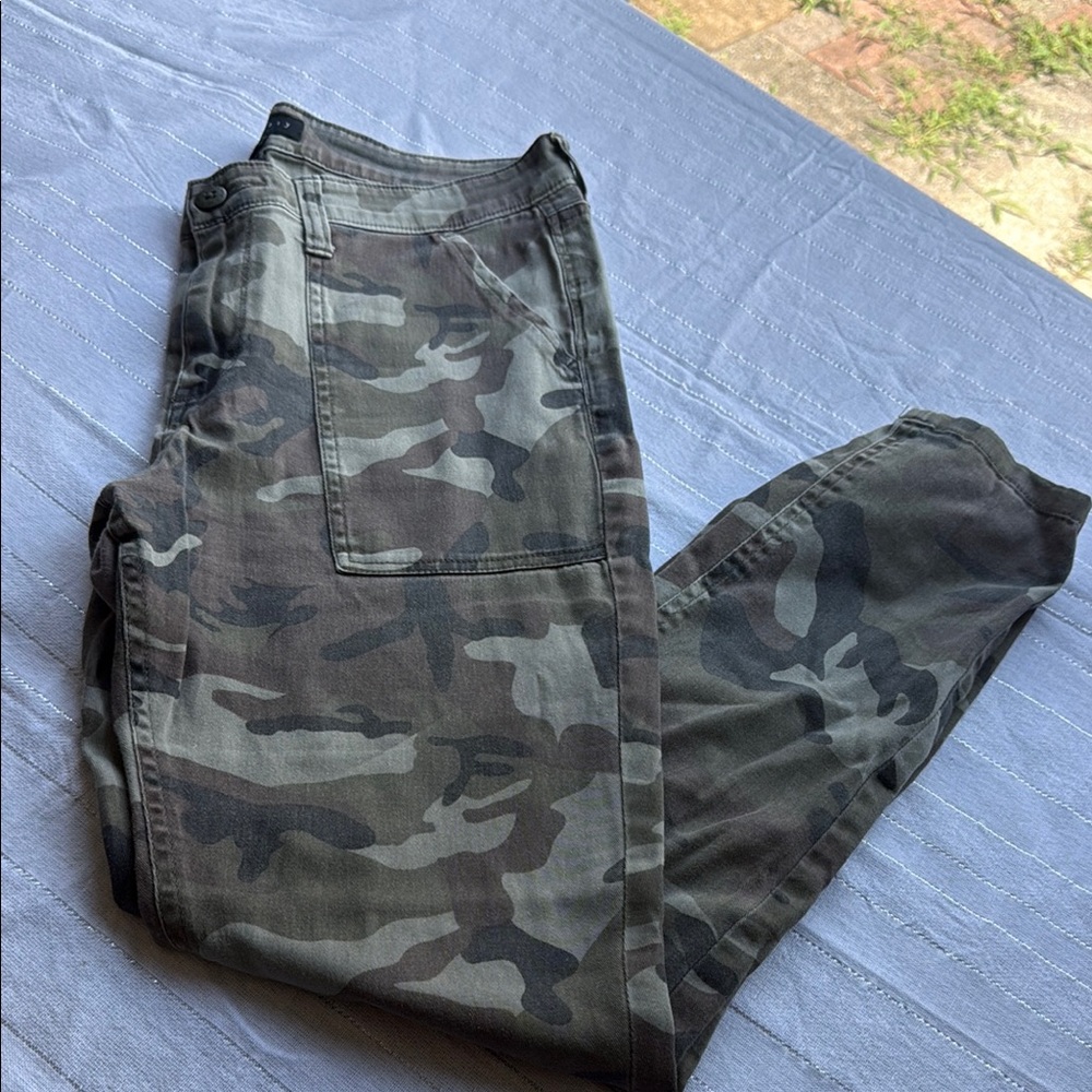 Sanctuary Men's Green Camouflage Cargo Pants